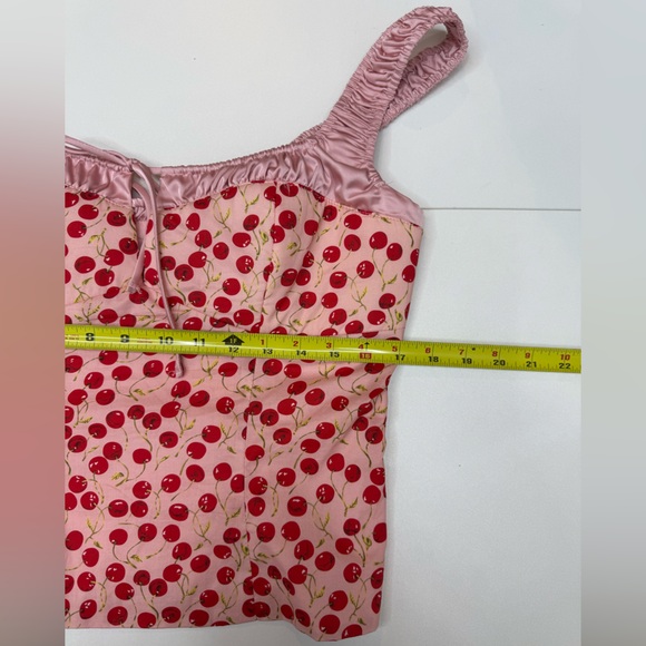NEW Astr Pink Cherry Print Crop Top size L - Picture 8 of 12
